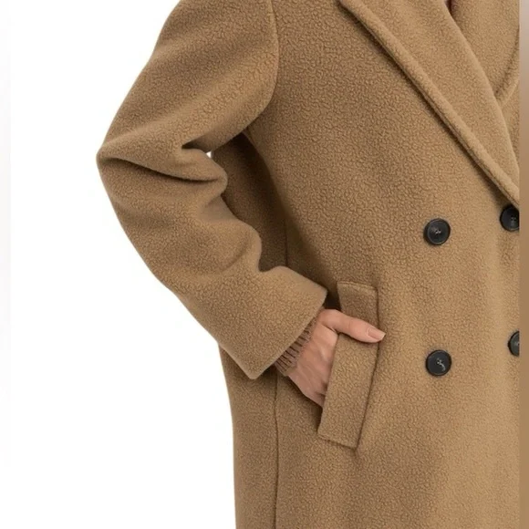 New W/Tags MAX MARA WEEKEND DOUBLE-BREASTED WOOL BROADCLOTH COAT - SIZE 12